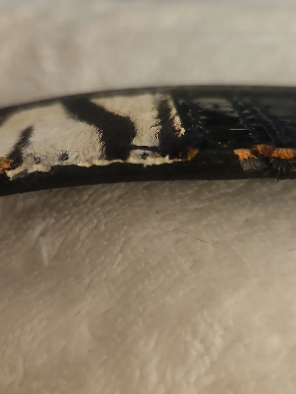 FOSSIL 1980s Zebra Metallic Patchwork Leather Belt